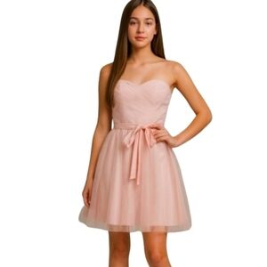 NWT‎ Q Collection Prom Pink Tulle Mini Corset Dress Women's Jr Size 9
